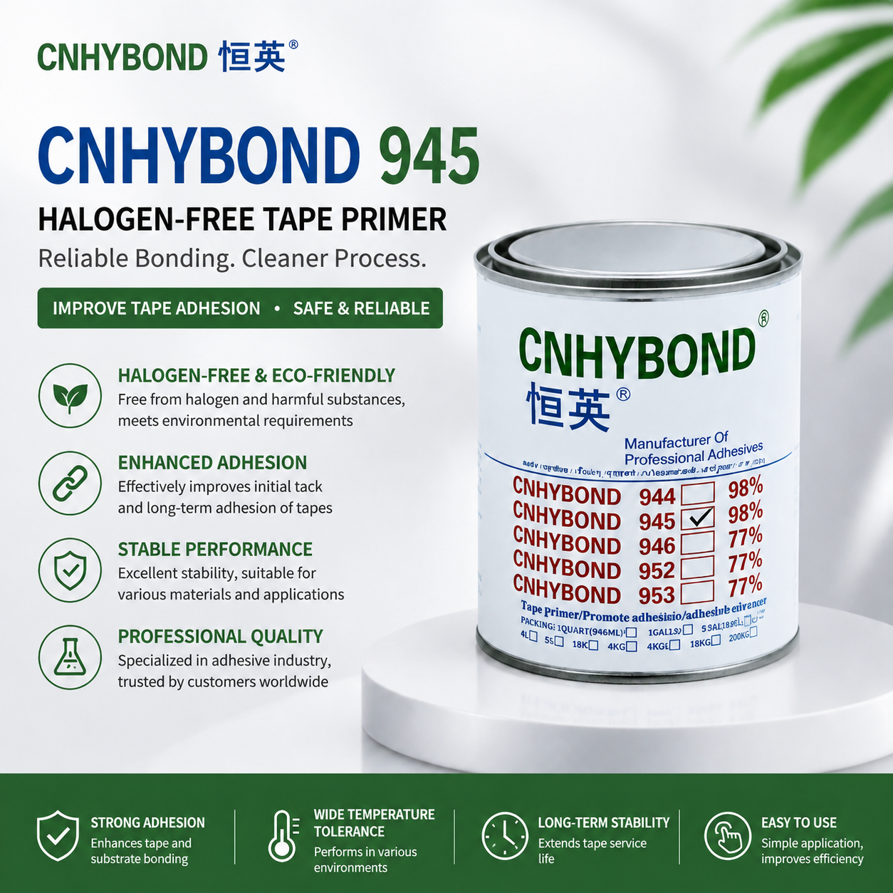 945(halogen-free) tape primer/adhesion promote